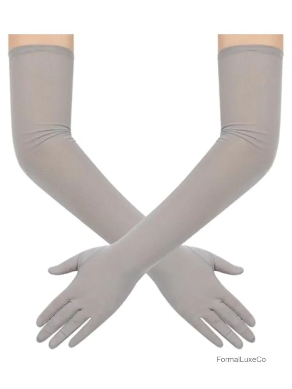 Women's Long Stretchy Mesh Tulle Sheer Gloves Opera Wedding Dance Gloves